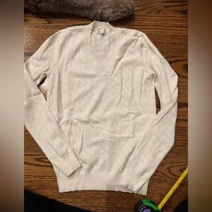 Minnie Rose Cream V-Neck Sweater XS